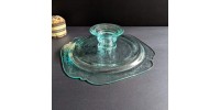 Assiette sur pied Madrid (Teal) by Indiana Glass